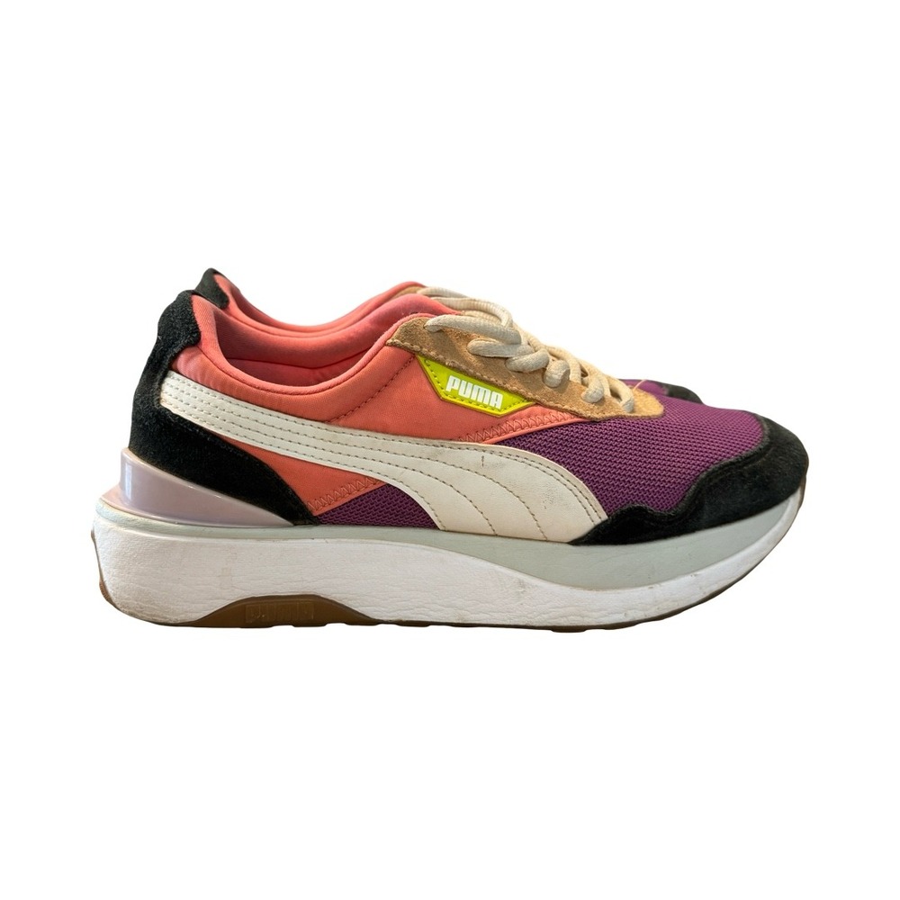 Puma Cruise Rider Silk Road Womens Sneakers Purple Coral Black 375072-05 Size 8